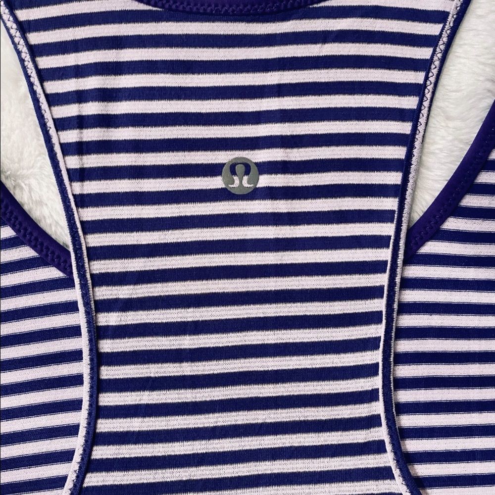 Lululemon purple/white tank top